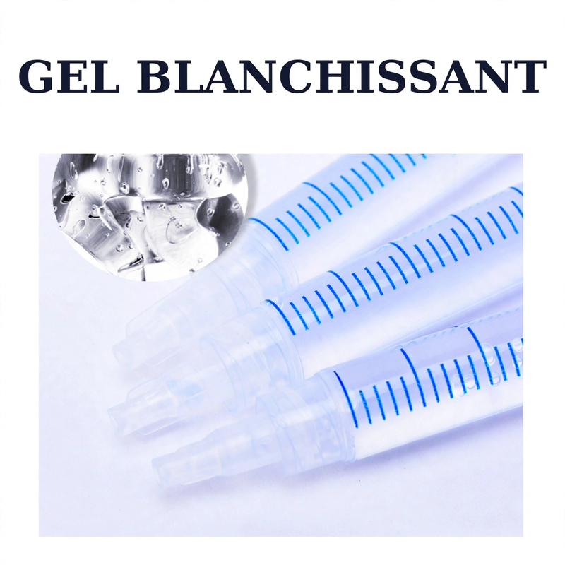 Gel blanchissant en seringues